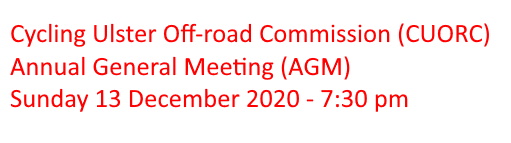 Cycling Ulster Off-road Commission – AGM – 13 December 2020